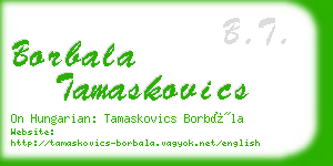 borbala tamaskovics business card